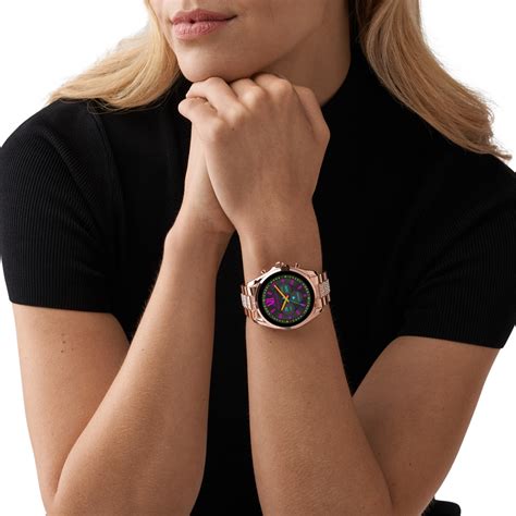 michael kors access bradshaw rose gold tone and acetate smartwatch|Gen 6 Bradshaw Rose Gold.